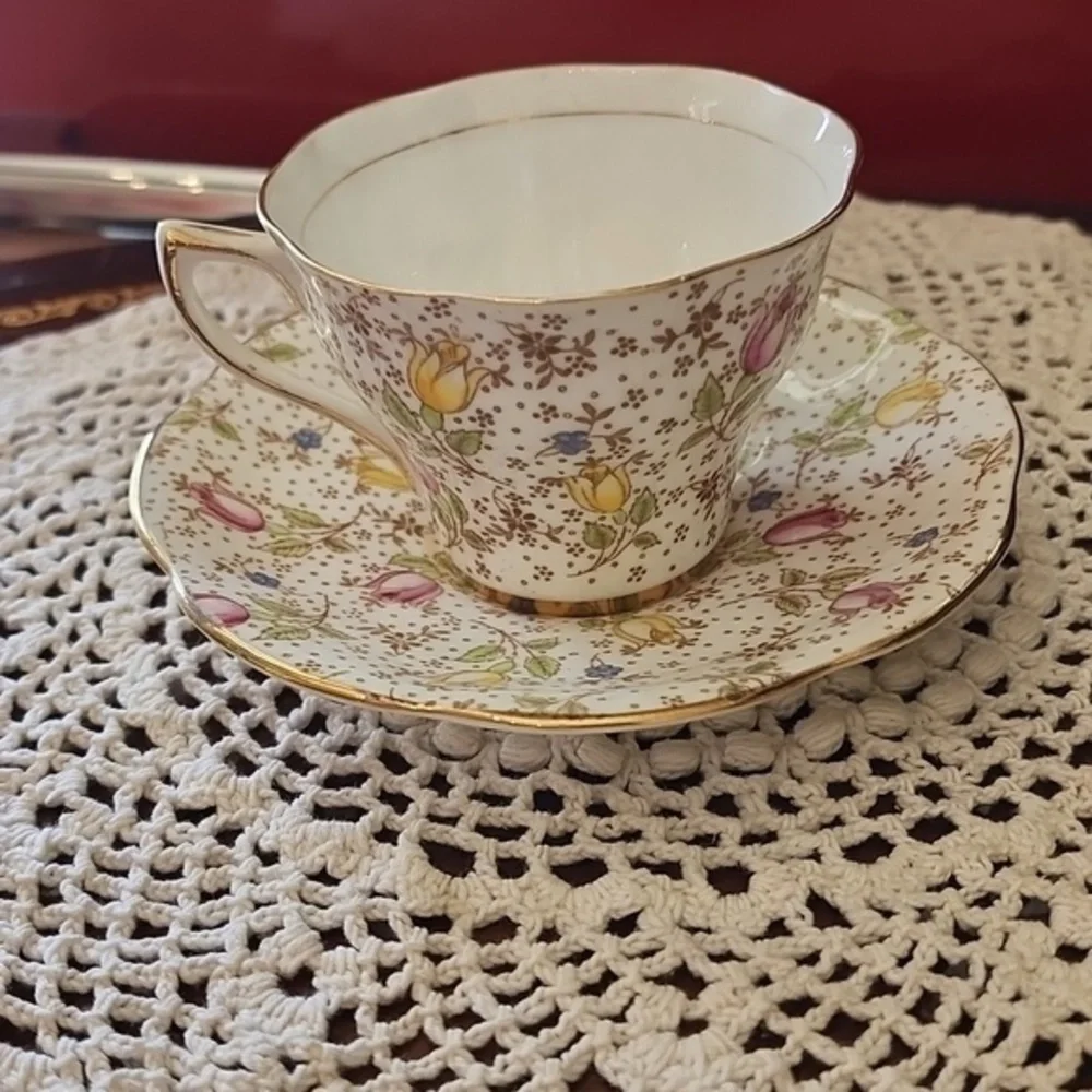 Rosine bone china,made in England cup and‎ saucer
